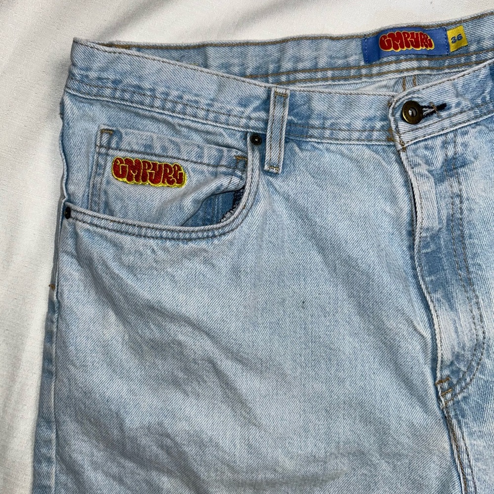Empire Light Wash Denim Shorts Y2K Streetwear Skater Size 36